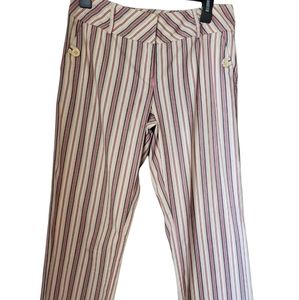 Loft Red and Blue Striped Dress Pants Size 4.
